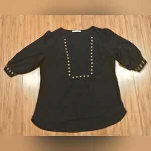 41 Hawthorn Black Studded Top